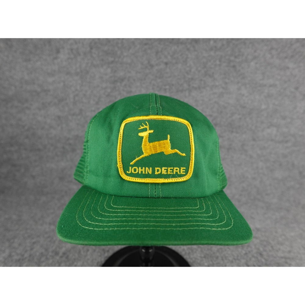 Green John Deere Trucker Hat Mesh Back Snapback Cap